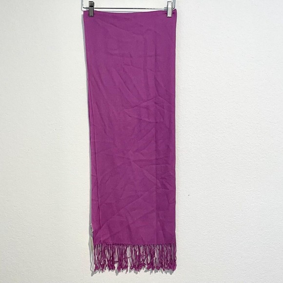 morgan & oats Accessories - NWT Morgan & Oats Scarf purple merino wool cashmere blend fringe